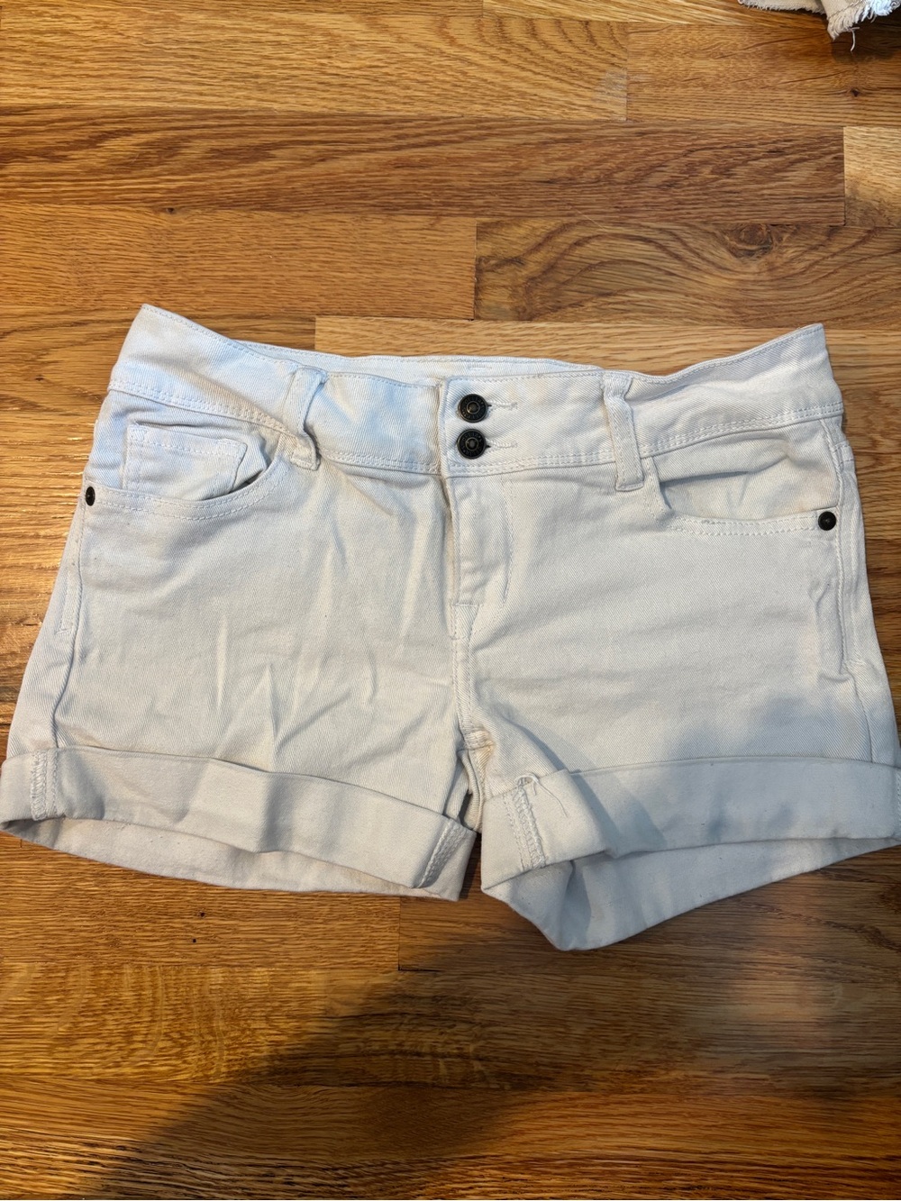 White Denim Short Shorts